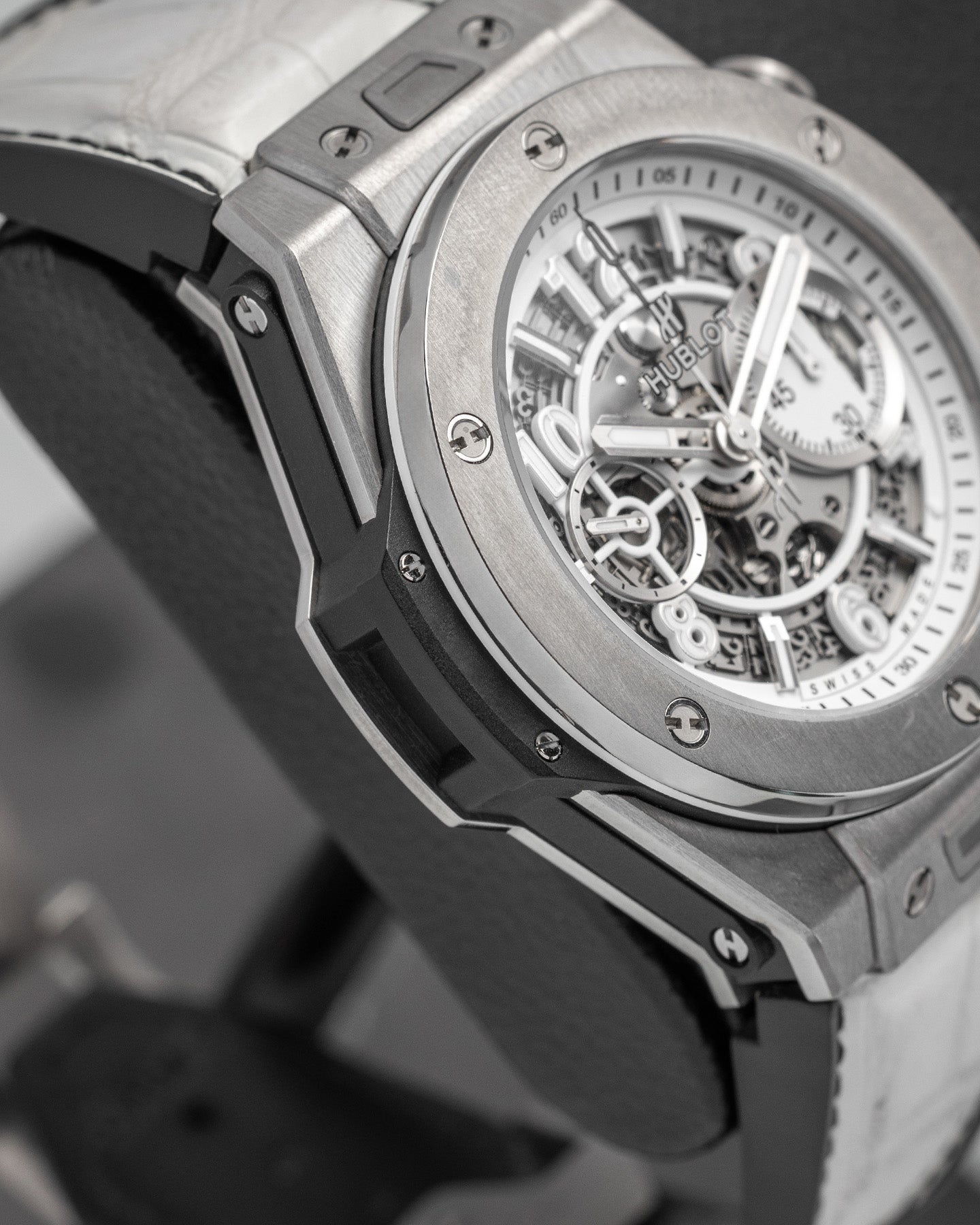 White Titanium Hublot Big Bang Unico 411.NE.2010.LR.JSM15 Watch | Noah's Fine Watches