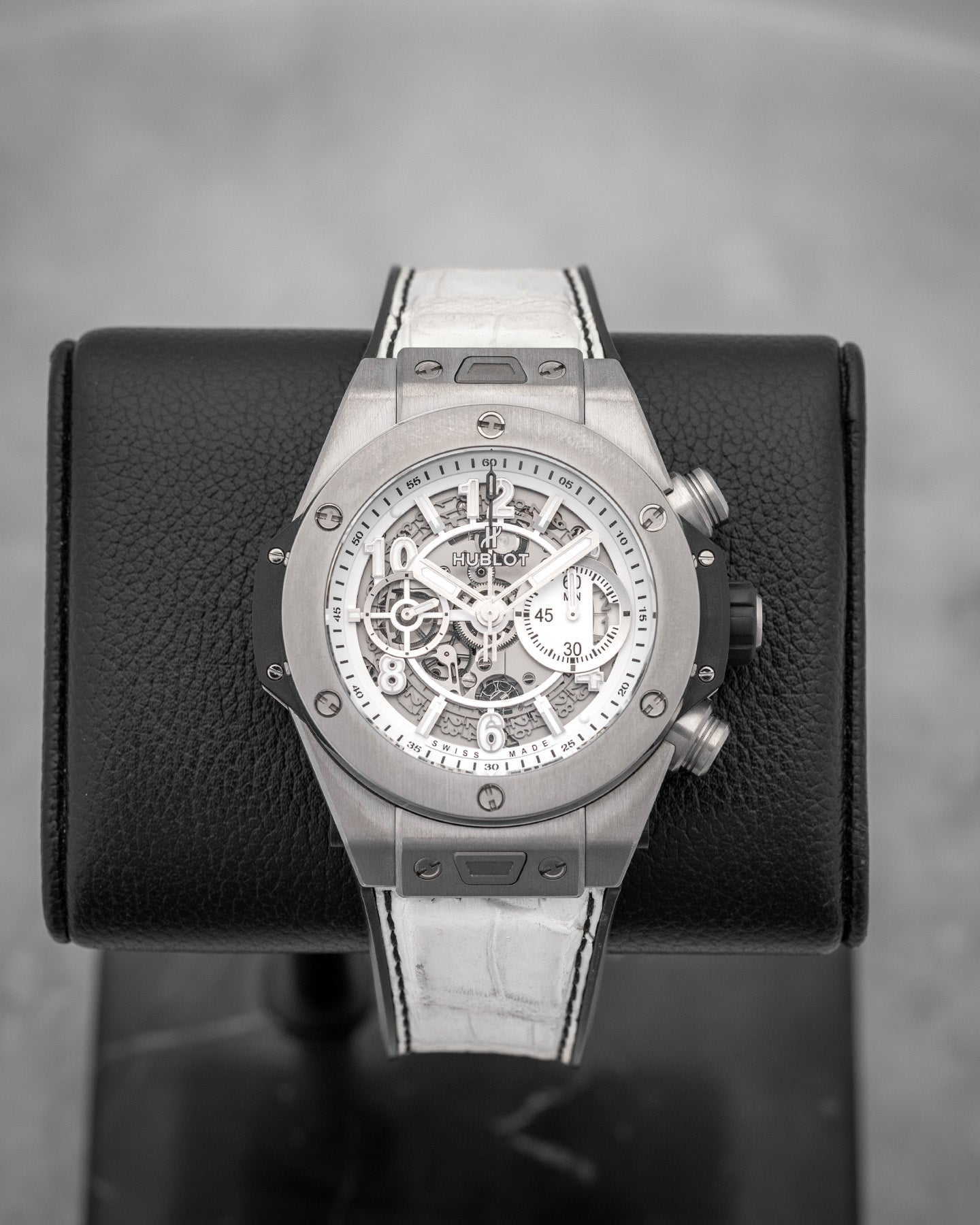 White Titanium Hublot Big Bang Unico 411.NE.2010.LR.JSM15 Watch | Noah's Fine Watches