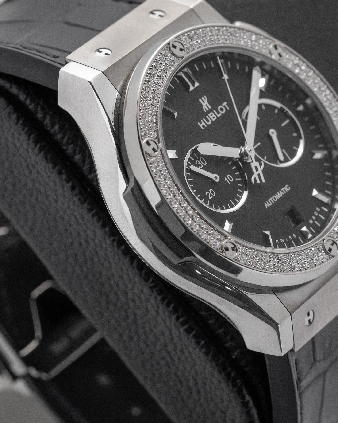 Hublot Classic Fusion 541.NX.1171.LR.1104 Titanium Diamond Watch | Noah's Fine Watches