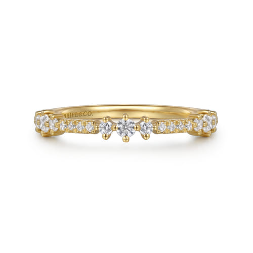 Gabriel & Co. 14K Yellow Gold Diamond Stackable Ring