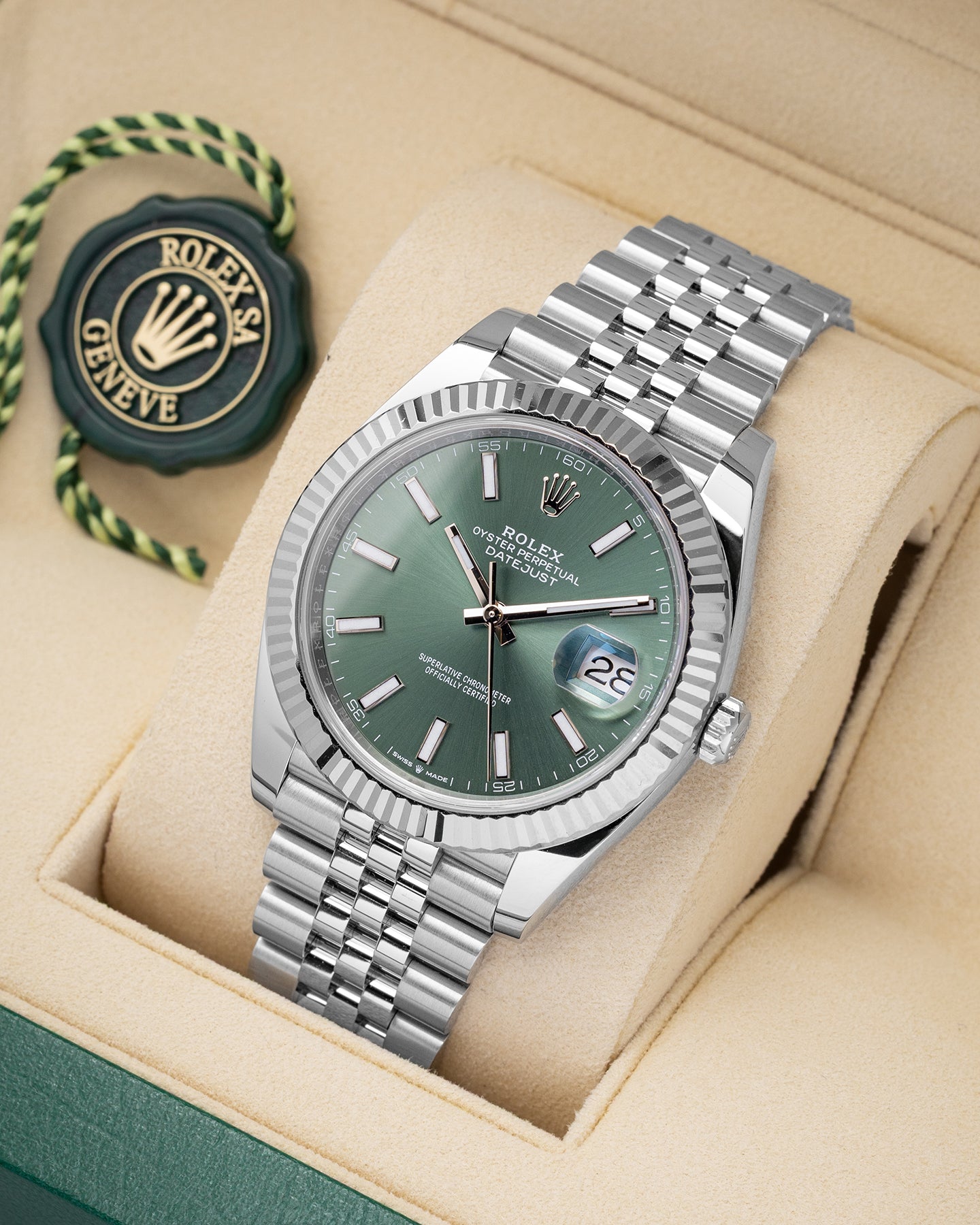 Mint Green Rolex Datejust 126334 | Noahs Fine Watches & Jewelry