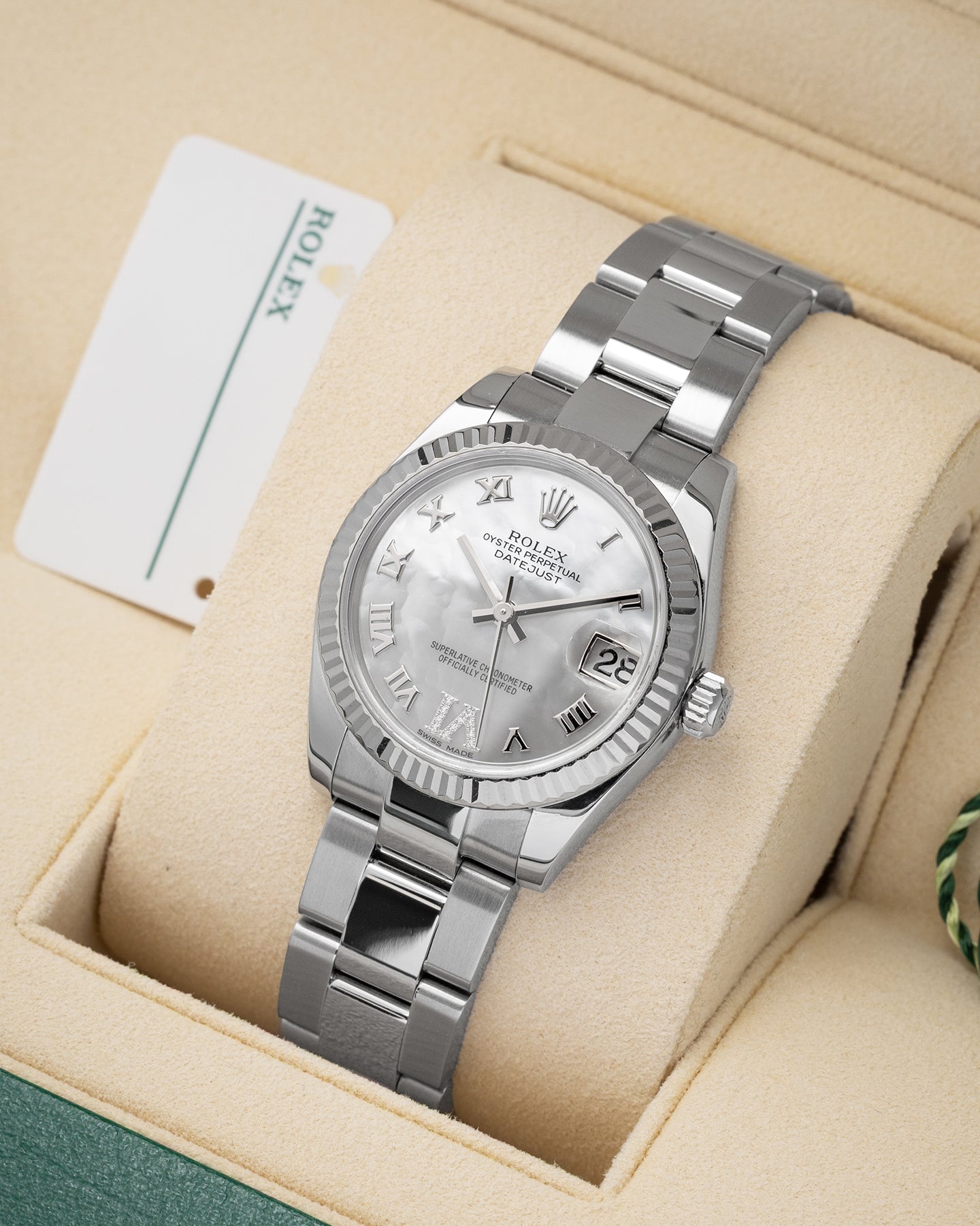 MOP Diamond Dial Rolex Datejust 31 178274 | Noah's Fine Watches & Jewelry