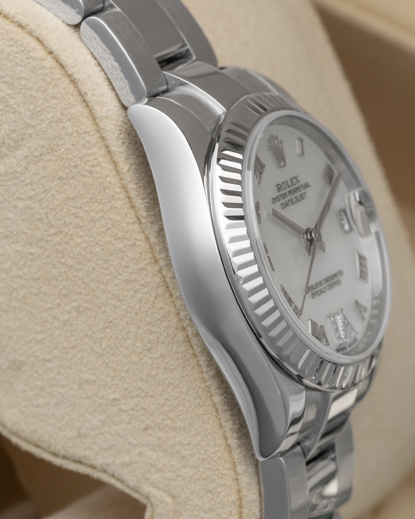 MOP Diamond Dial Rolex Datejust 31 178274 | Noah's Fine Watches & Jewelry