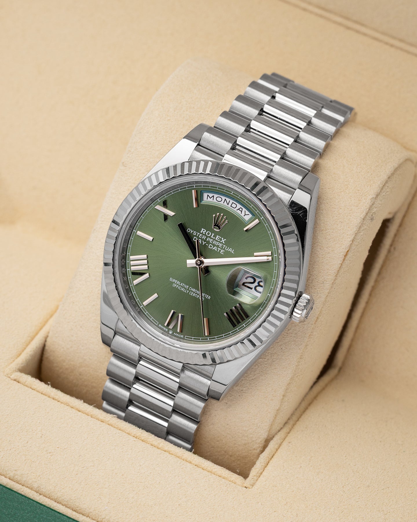 White Gold Rolex Day-Date 228239 | Noah's Fine Watches & Jewelry TX