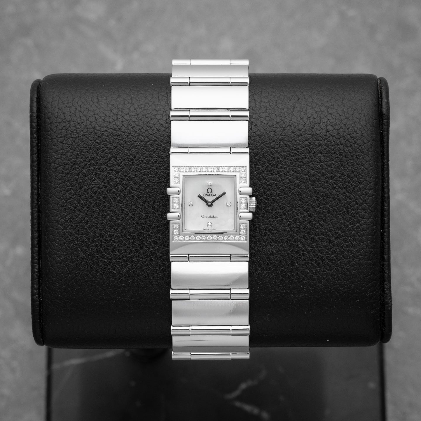 MOP Diamond Omega Constellation Quadra 1528.76.00 | Noahs Fine Watches & Jewelry