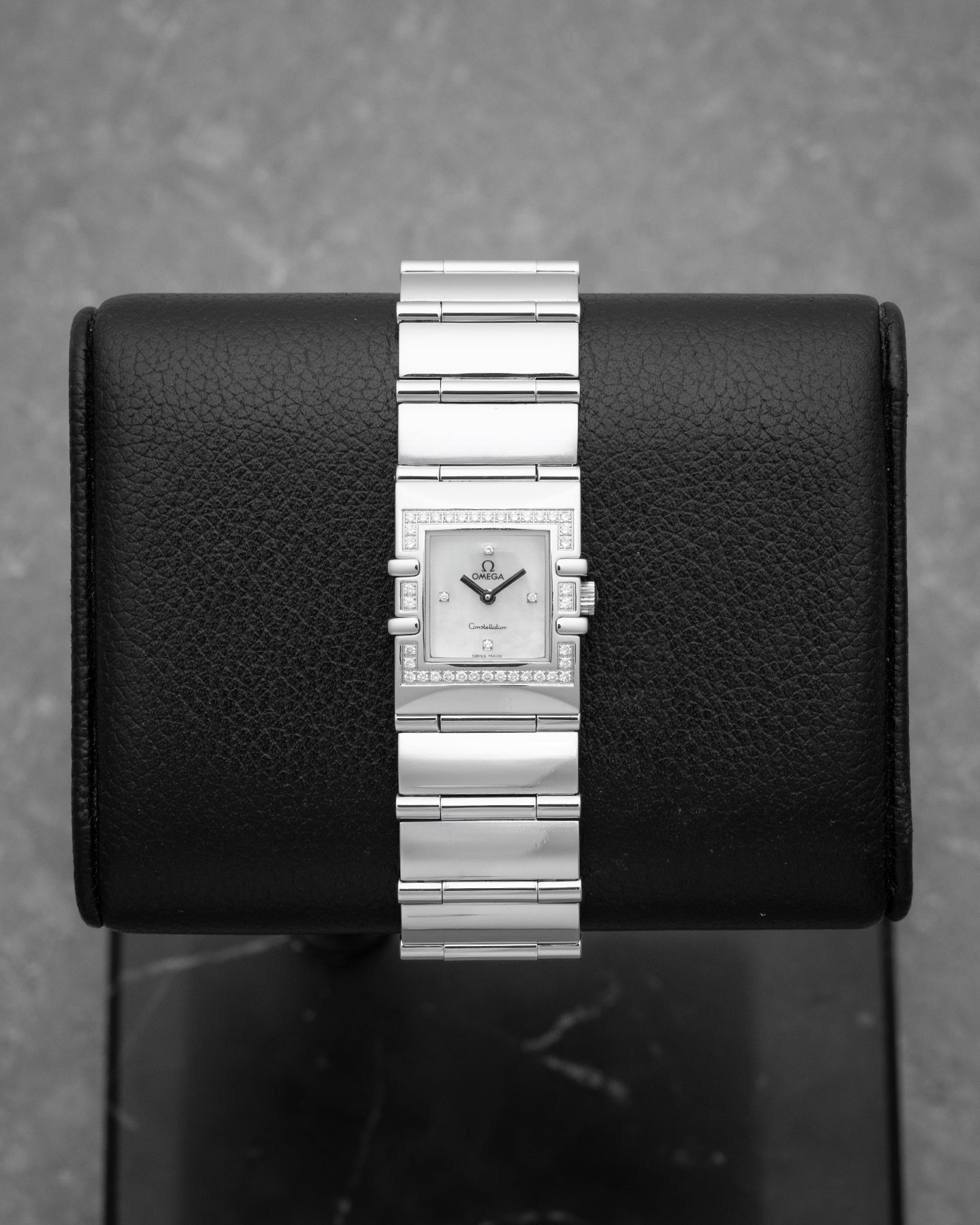 MOP Diamond Omega Constellation Quadra 1528.76.00 | Noahs Fine Watches & Jewelry