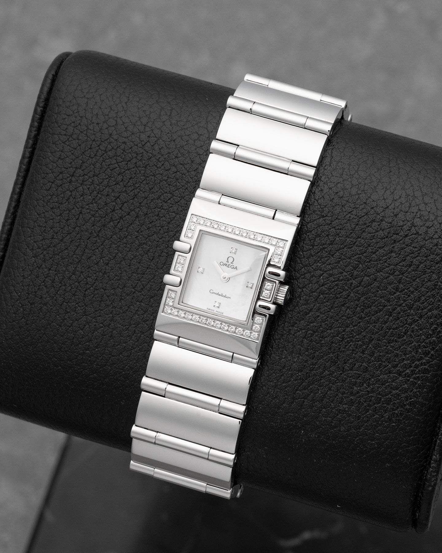MOP Diamond Omega Constellation Quadra 1528.76.00 | Noahs Fine Watches & Jewelry