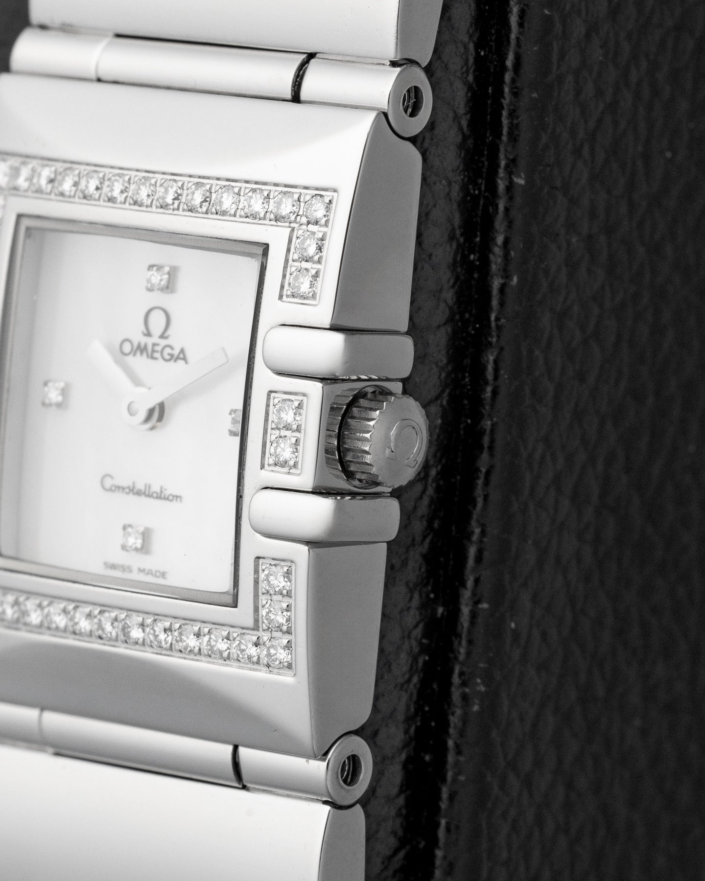 MOP Diamond Omega Constellation Quadra 1528.76.00 | Noahs Fine Watches & Jewelry