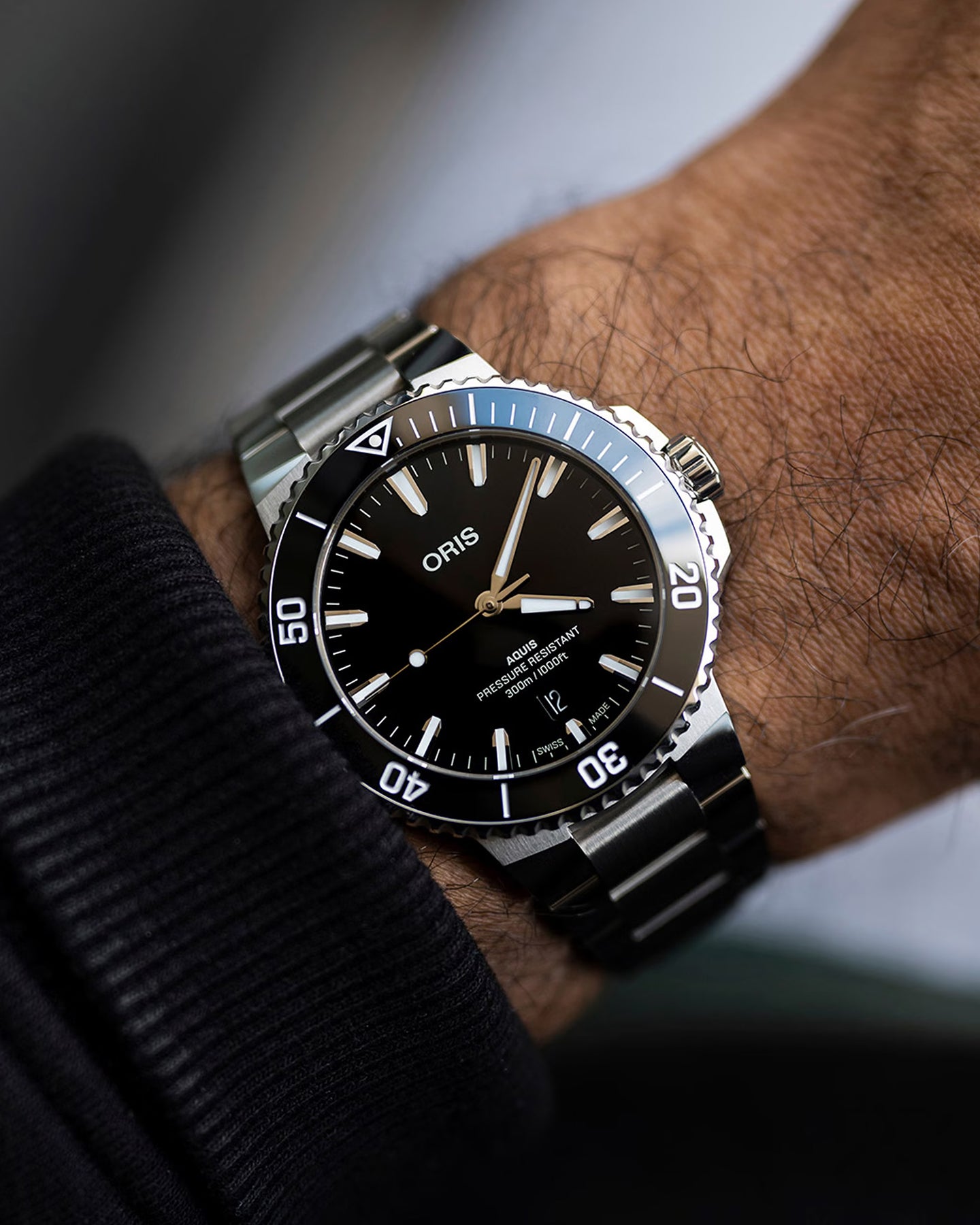 41.5mm Steel Black Oris Aquis Date | Noah's Fine Watches DFW, Texas