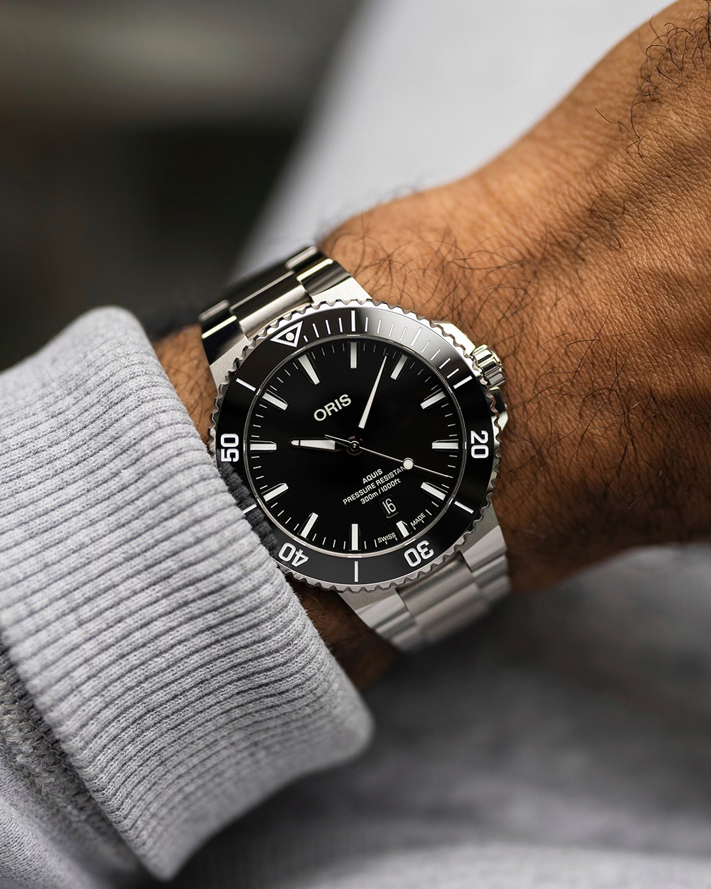 Steel Black Oris Aquis Date | Noah's Fine Watches DFW, Texas