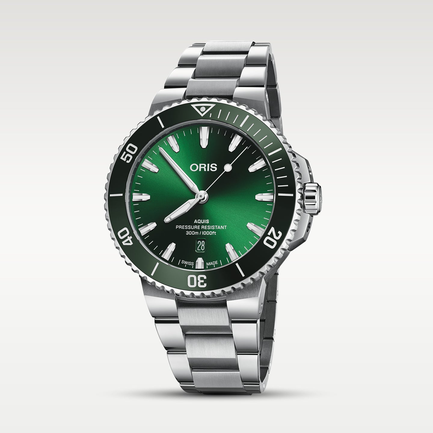 Steel Green Oris Aquis Date | Noah's Fine Watches Dallas, TX