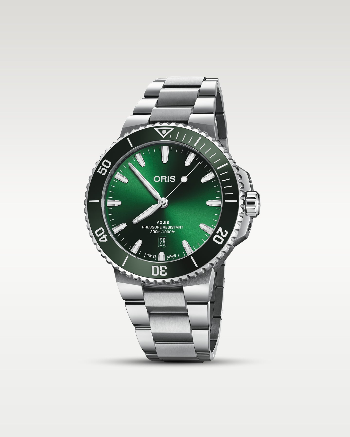 Steel Green Oris Aquis Date | Noah's Fine Watches Dallas, TX