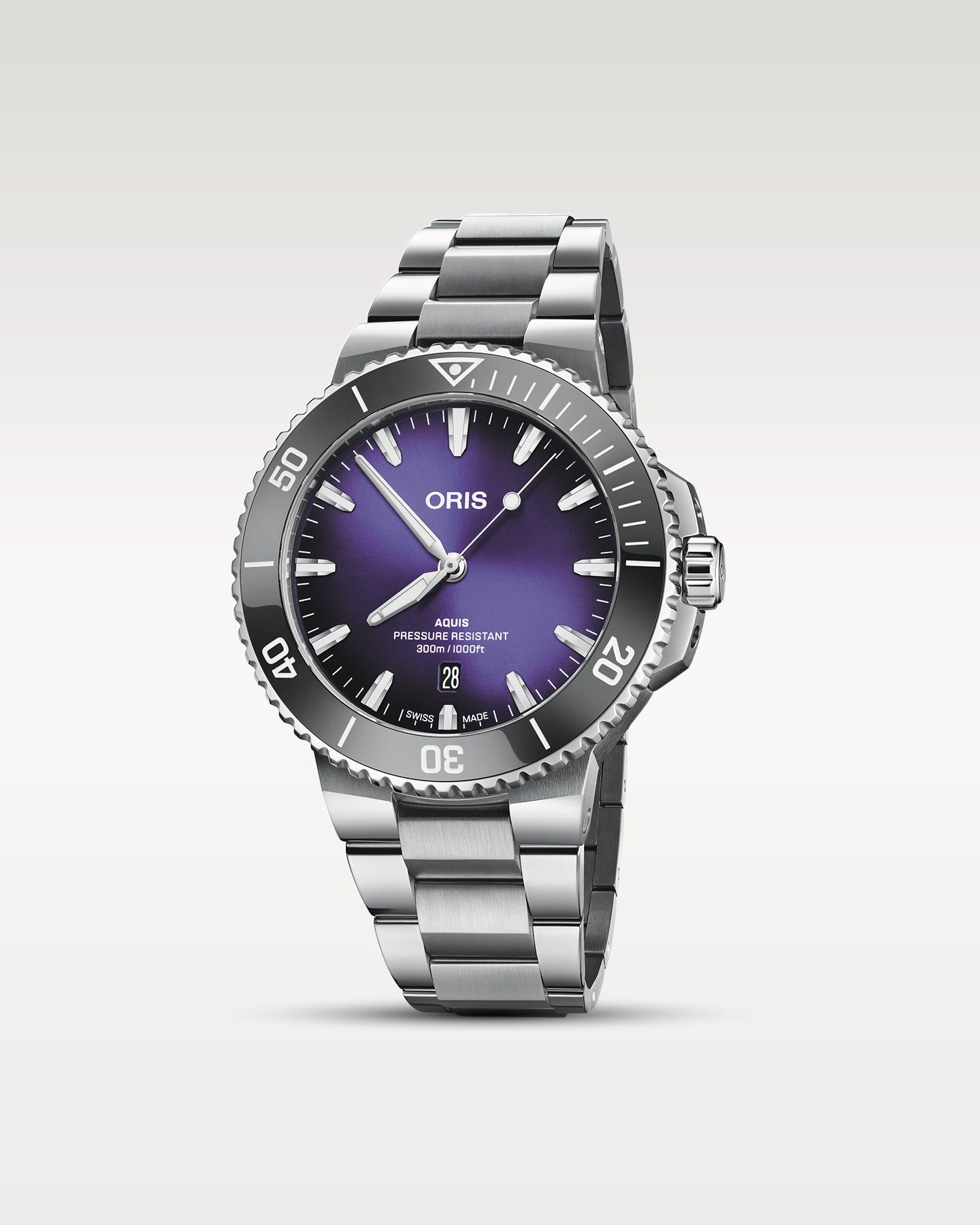 Violet Oris Aquis Date Taste of Summer | Noah's Fine Watches Dallas, Texas
