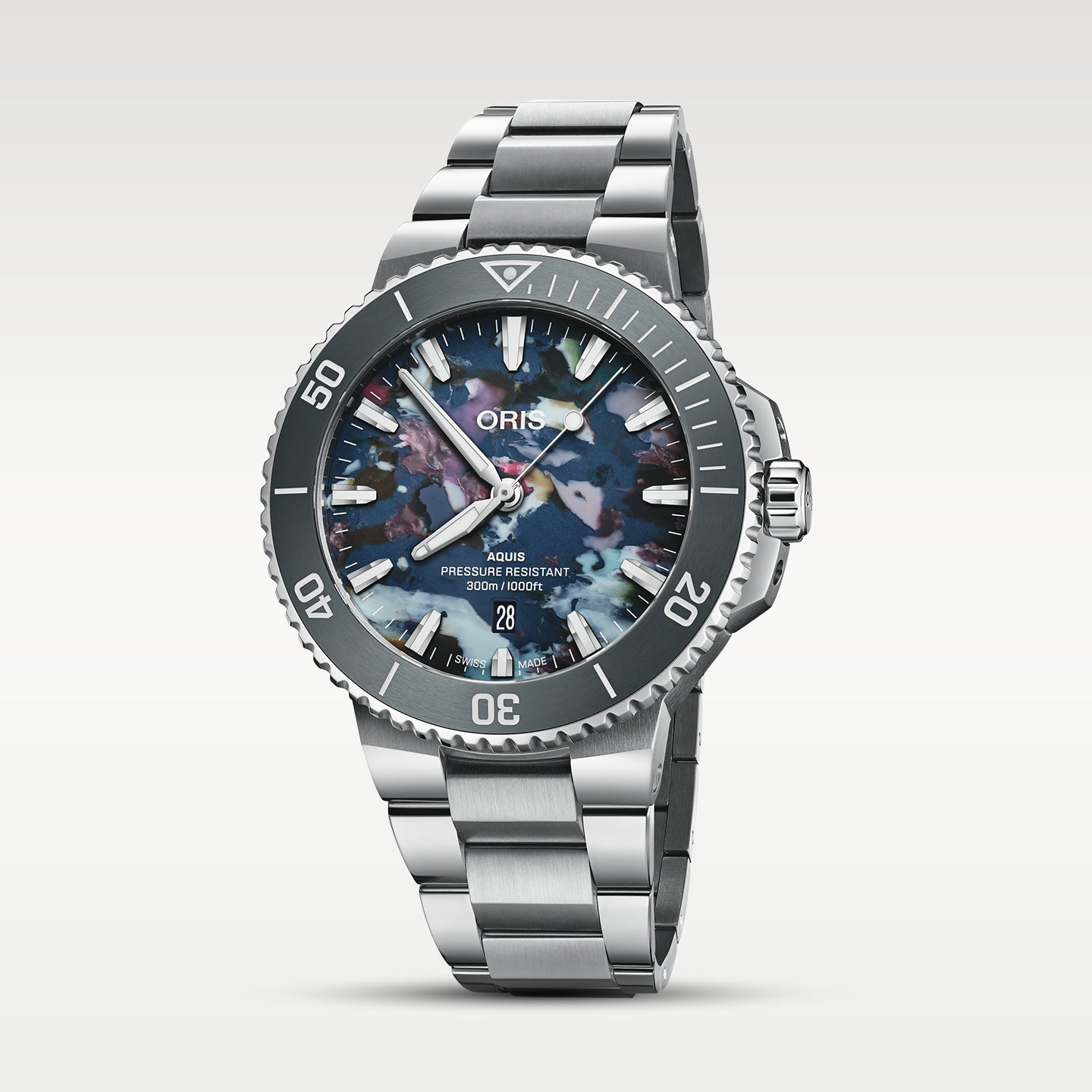 43.5mm Multicolored Oris Aquis Date Upcycle | Noah's Fine Watches Dallas, TX