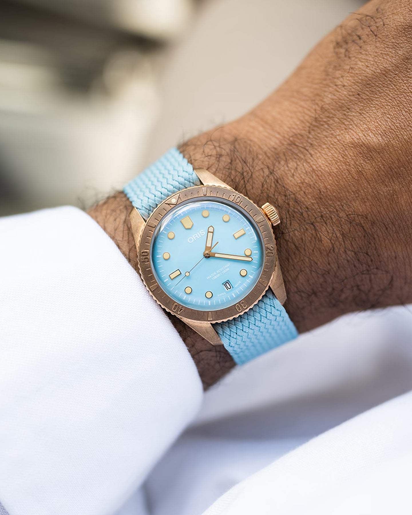 Blue Oris Divers Sixty‑Five 'Cotton Candy' | Noah's Fine Watches Dallas, Texas