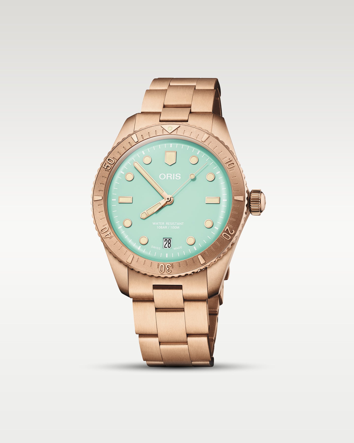 Bronze Oris Divers Sixty‑Five 'Cotton Candy' Green | Noah's Fine Watches DFW, Texas