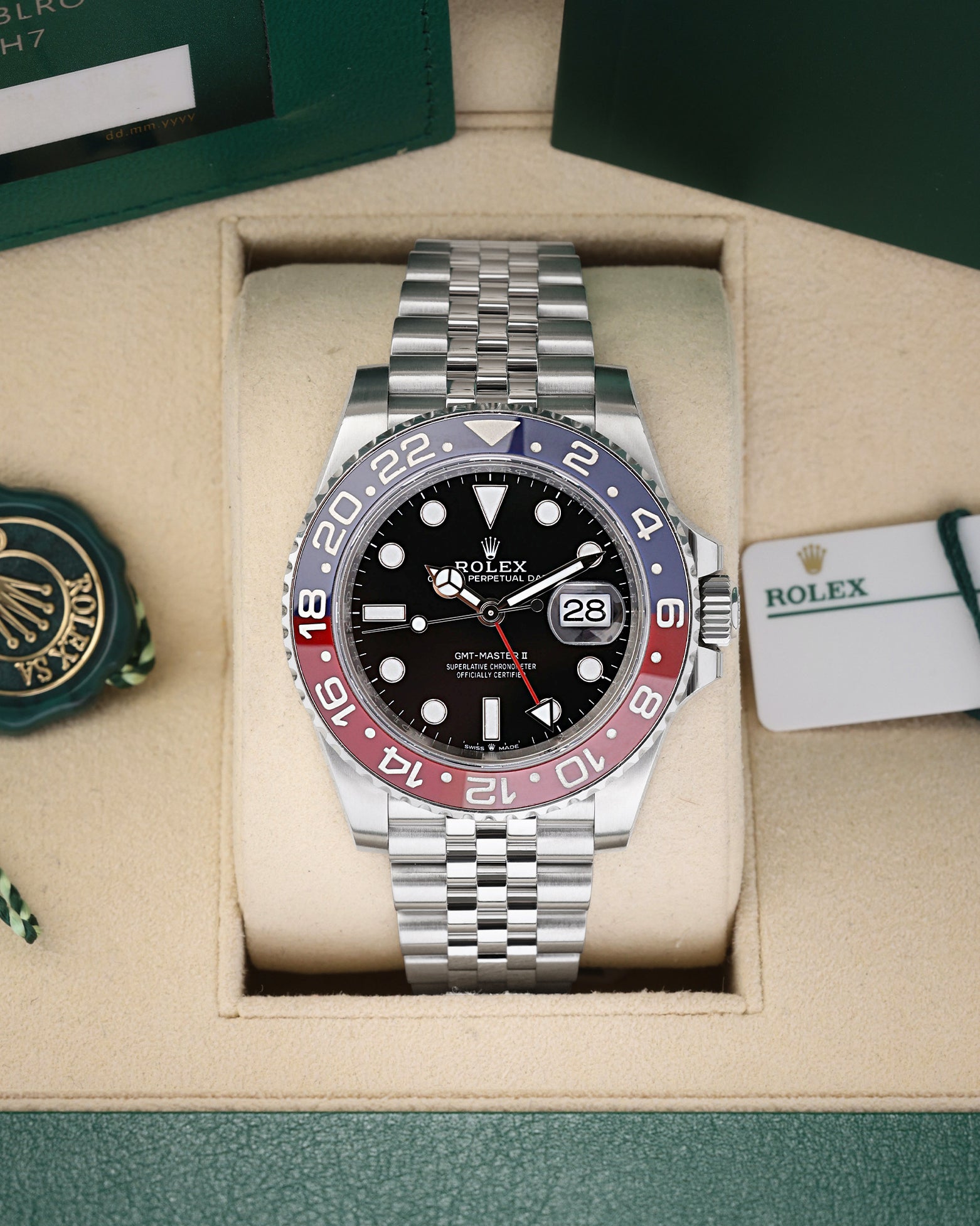 Pepsi Rolex GMT-Master II 126710BLRO 2024 | Noah's Fine Watches Dallas
