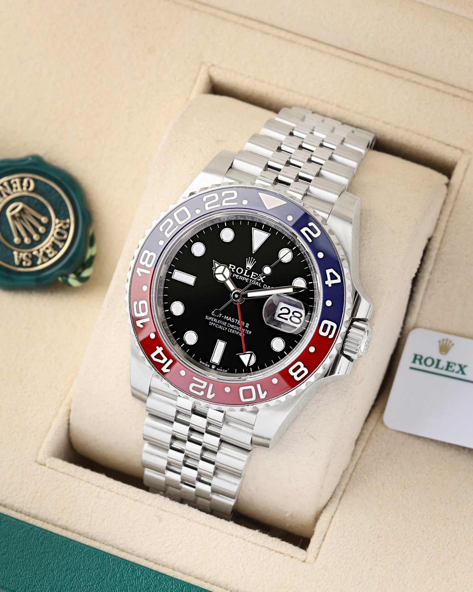 Pepsi Rolex GMT-Master II 126710BLRO 2024 | Noah's Fine Watches Dallas
