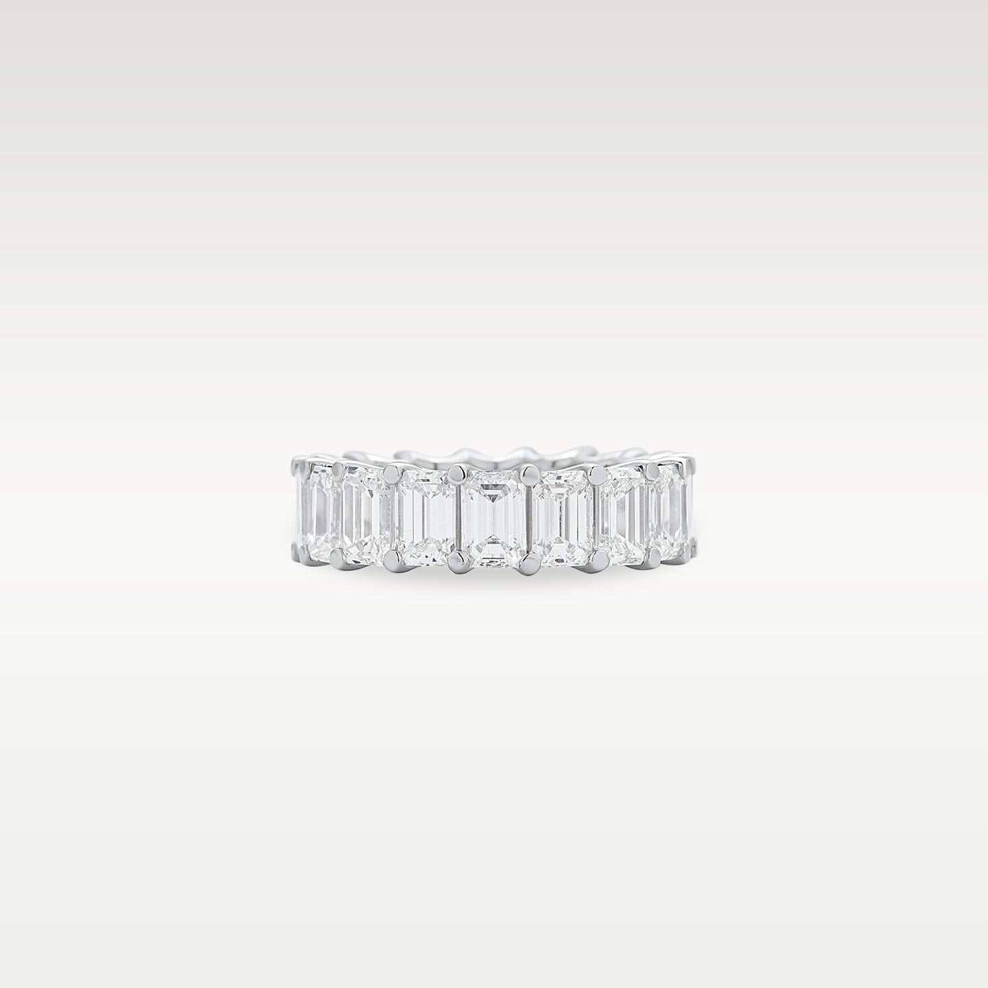 Platinum Emerald Cut Eternity Band | Noahs Fine Watches & Jewelry Texas