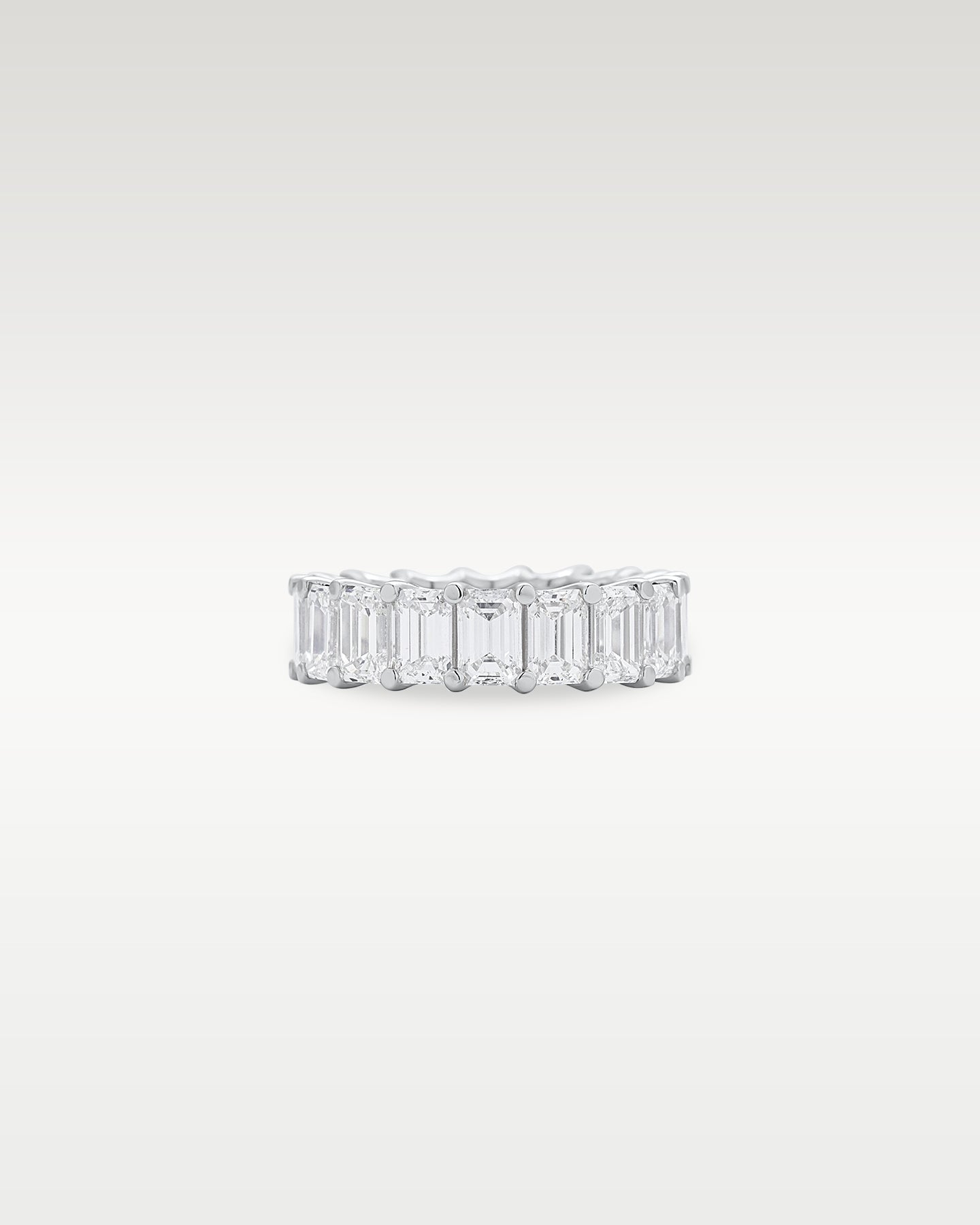 Platinum Emerald Cut Eternity Band | Noahs Fine Watches & Jewelry Texas