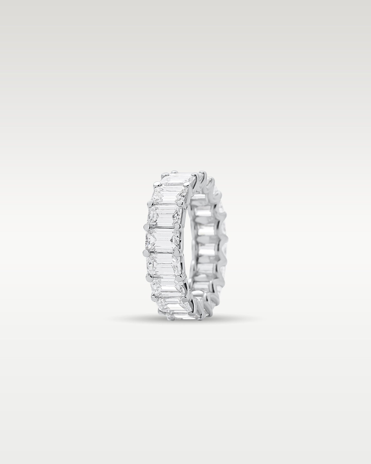 Platinum Emerald Cut Eternity Band | Noahs Fine Watches & Jewelry Texas