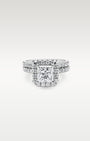 Platinum Princess Cut Halo Diamond Bridal Set | Noah’s Fine Jewelry Dallas