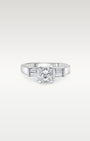 Platinum Radiant and Baguette Diamond Engagement Ring | Noah’s Fine Jewelry Dallas