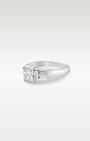 Platinum Radiant and Baguette Diamond Engagement Ring | Noah’s Fine Jewelry Dallas