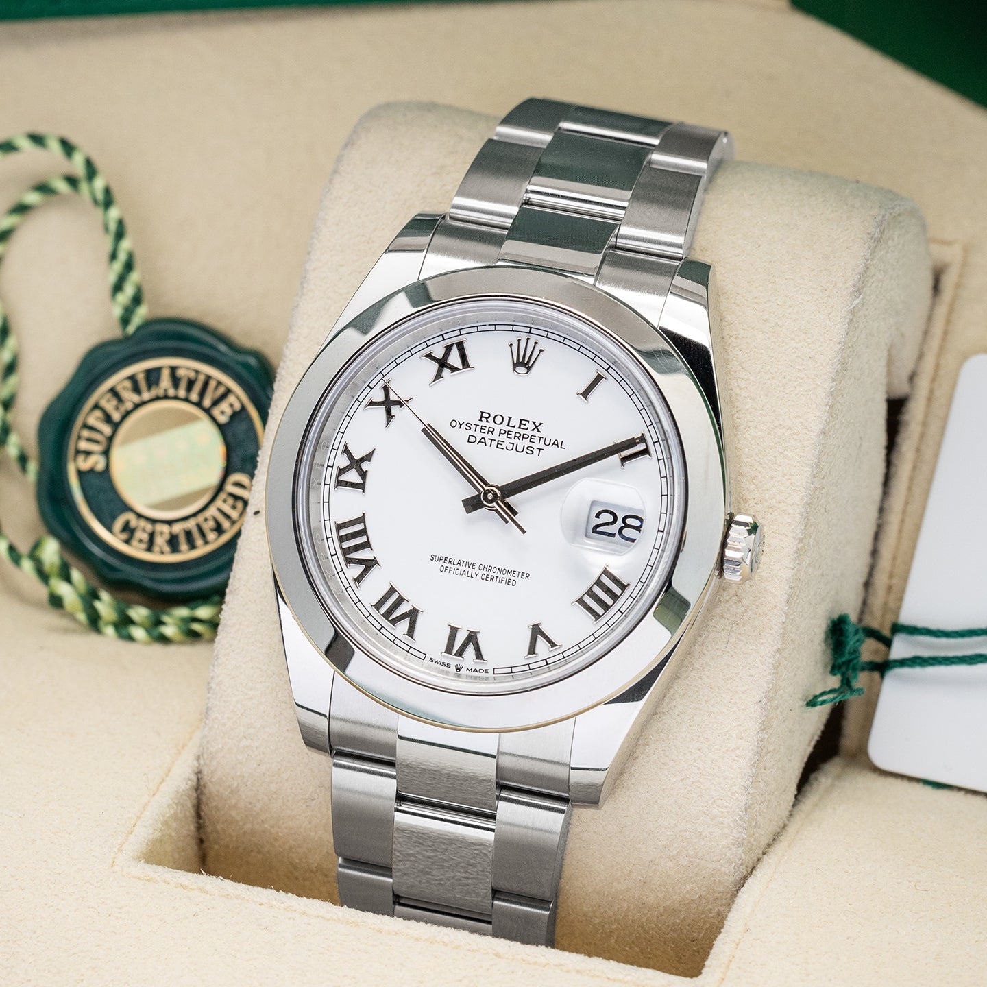 Steel White Rolex Datejust 126300 2024 Watch | Noah's Fine Watches and Jewelry