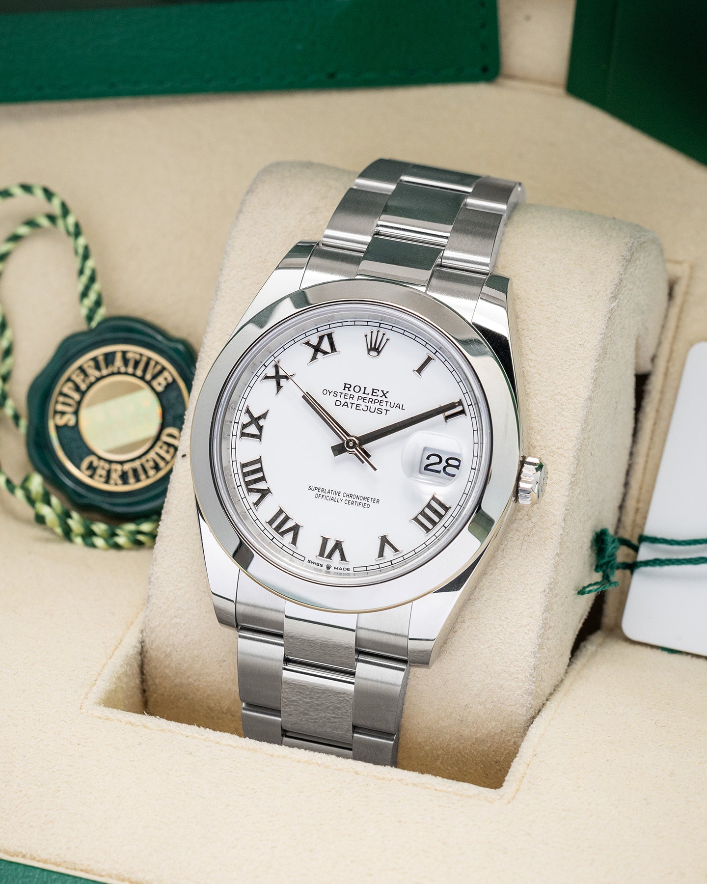 Steel White Rolex Datejust 126300 2024 Watch | Noah's Fine Watches and Jewelry