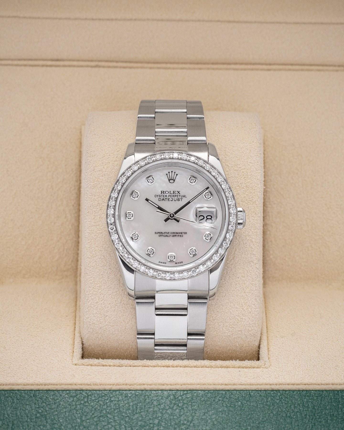 Rolex Datejust 116244 MOP Diamond Dial Watch | Noah's Fine Watches and Jewelry Dallas