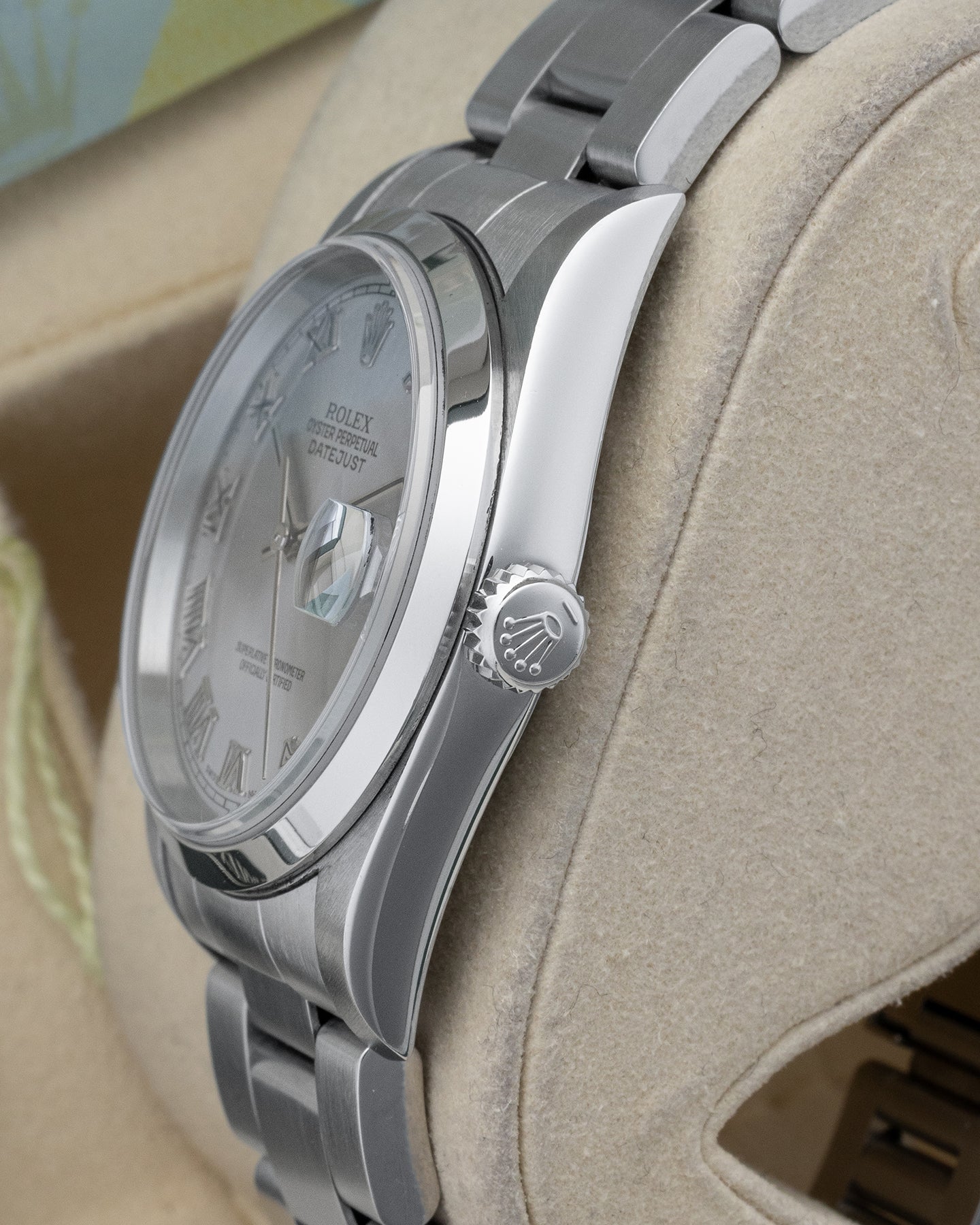 Silver Roman Datejust 16200 Rolex Watch | Noah's Fine Jewelry and Watches Dallas