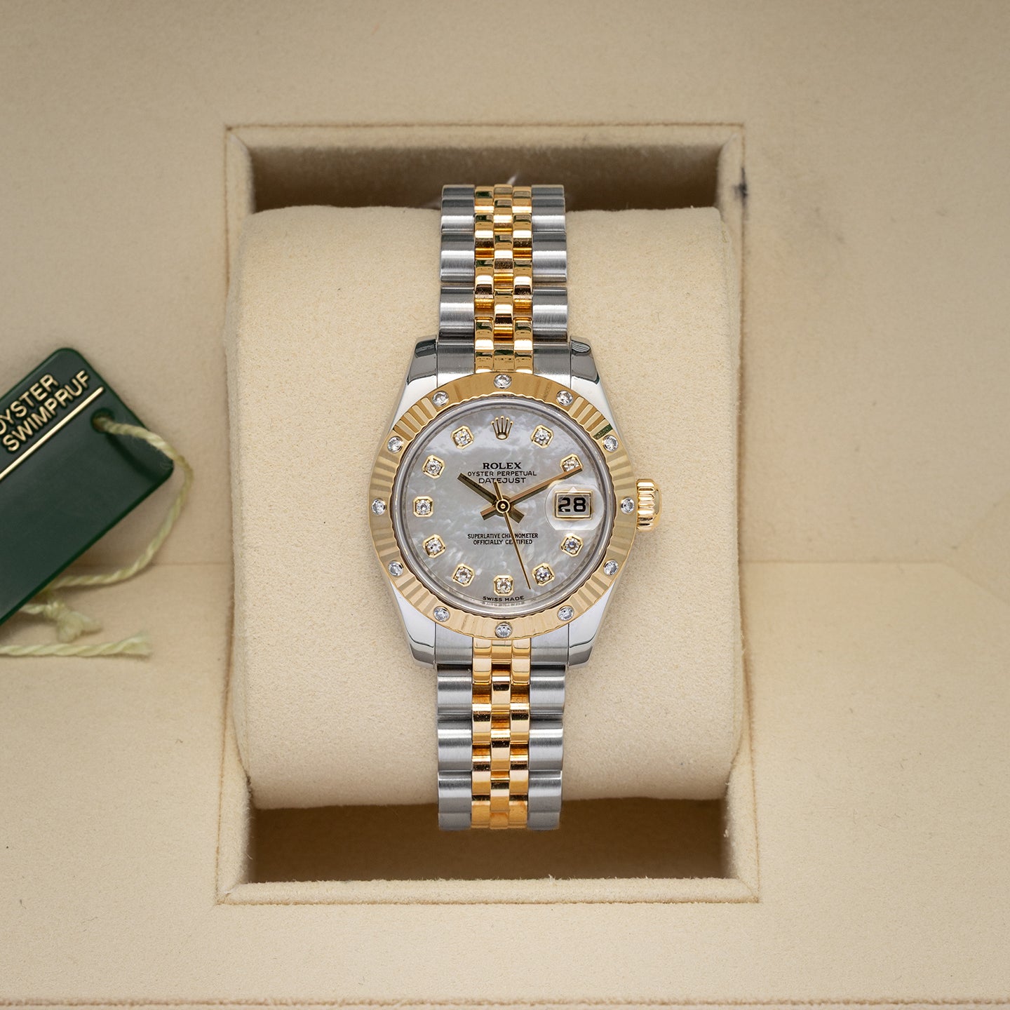 Mother of Pearl Diamond Rolex Datejust 179313 | Noah's Fine Watches Frisco, Texas