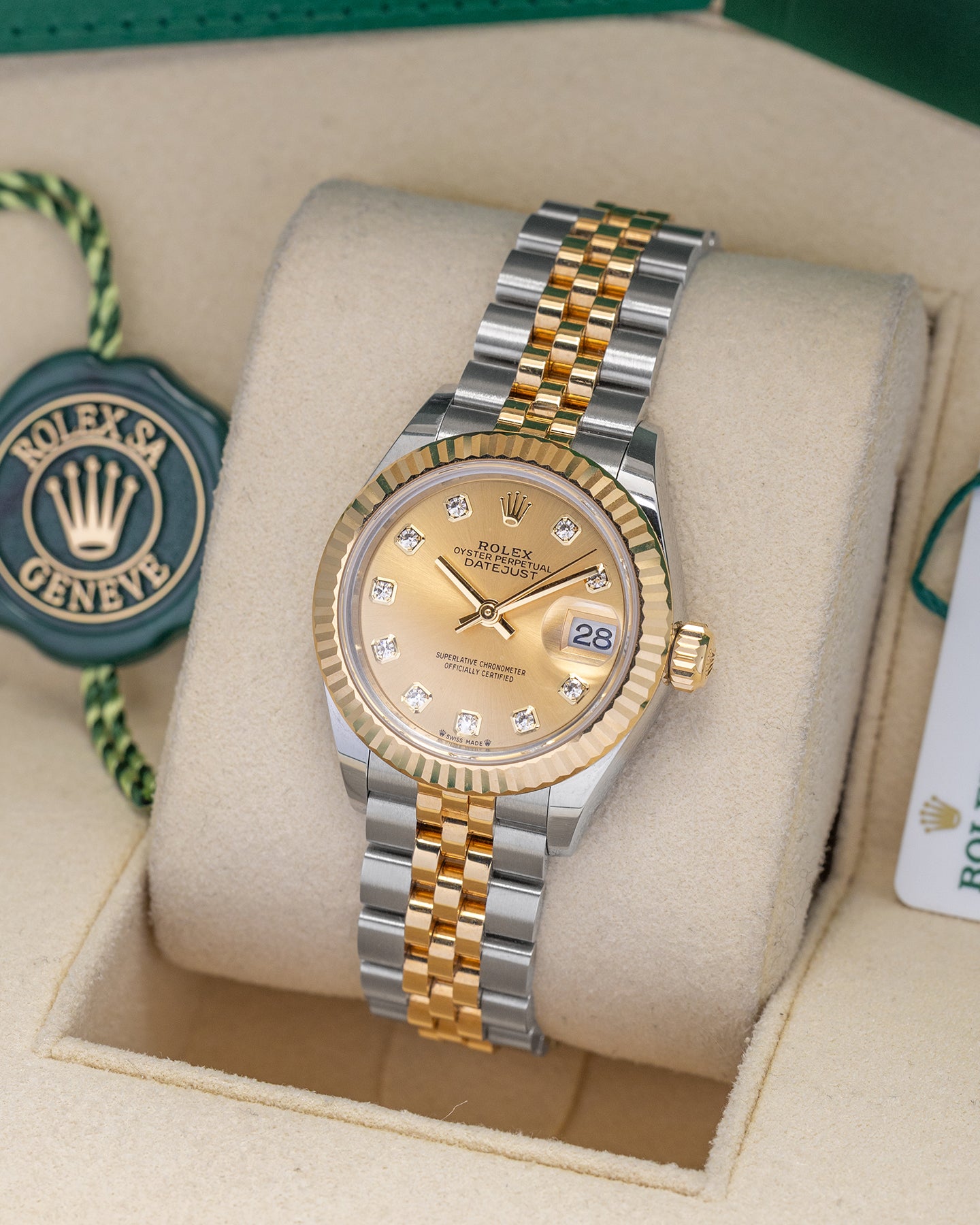 Rolex Datejust Champagne Diamond 279173 Watch | Noah's Fine Watches and Jewelry Dallas