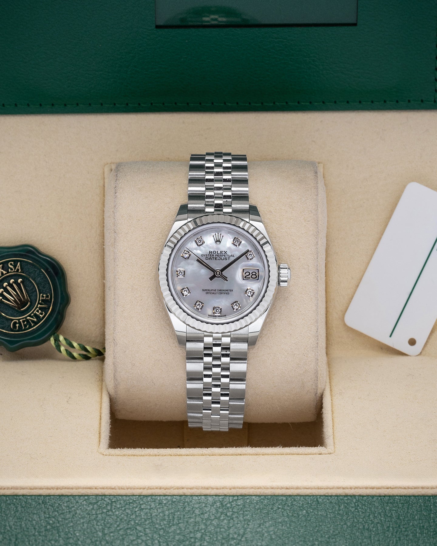 Rolex Datejust 279174 MOP Diamond Dial Watch | Noah's Fine Watches and Jewelry Dallas