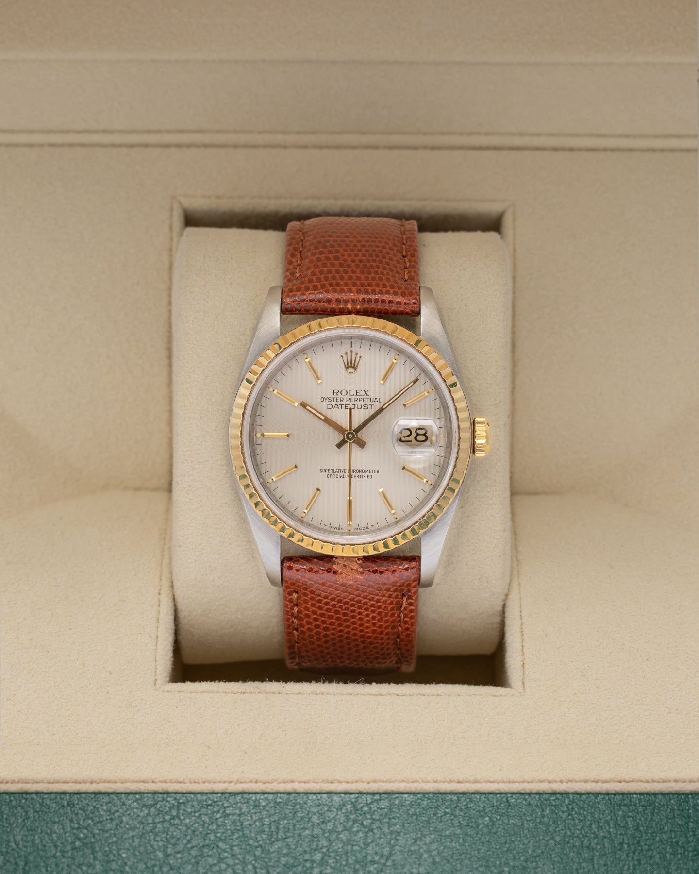 Tapestry Rolex Datejust 36 16013 | Noah's Fine Watches Dallas, TX