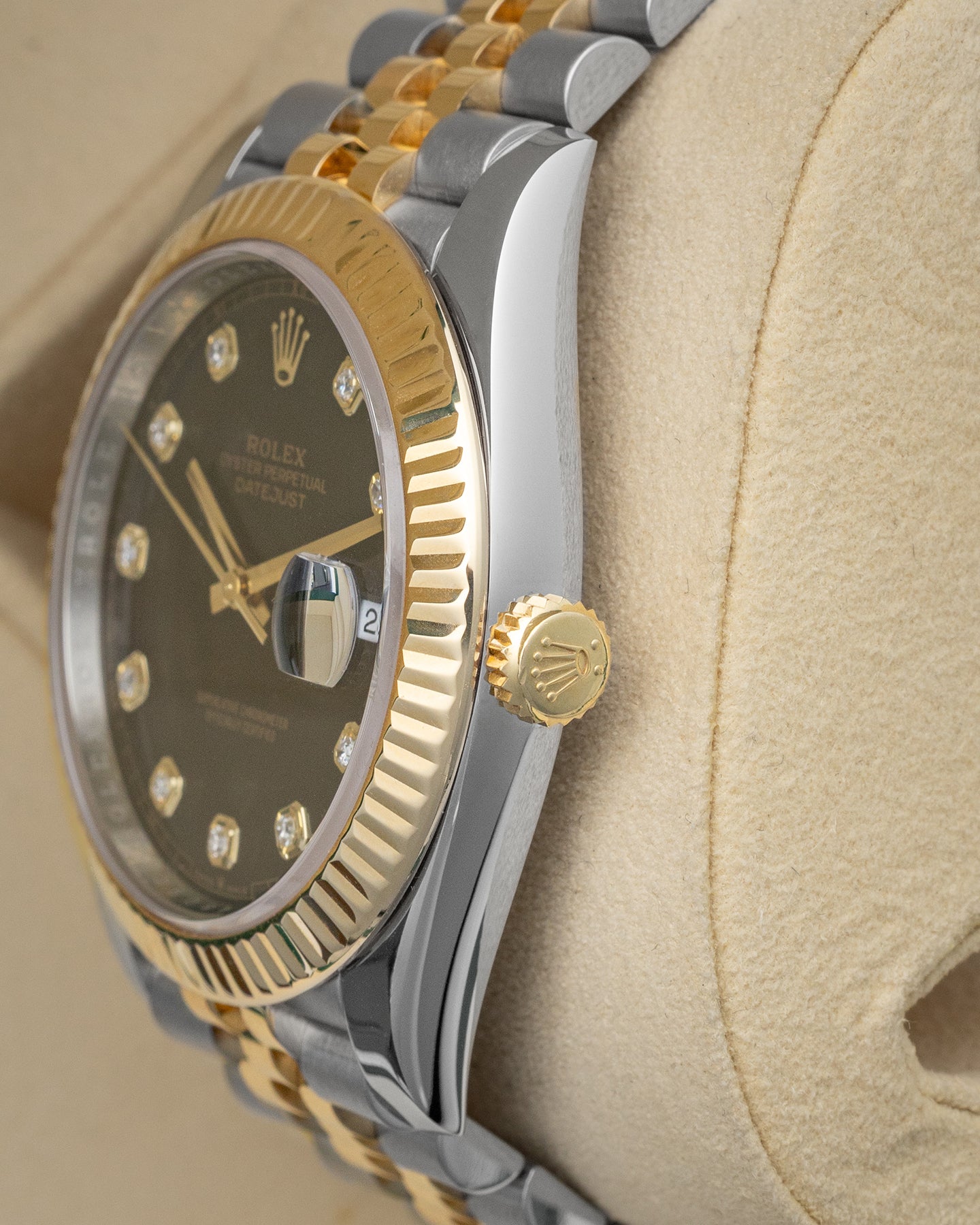 Black Diamond Two Tone Rolex Datejust 126333 | Noah's Fine Watches Frisco, TX