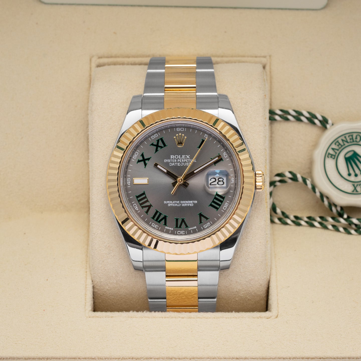 Two Tone Rolex Datejust 41 Wimbledon 126333 | Noah's Fine Watches & Jewelry