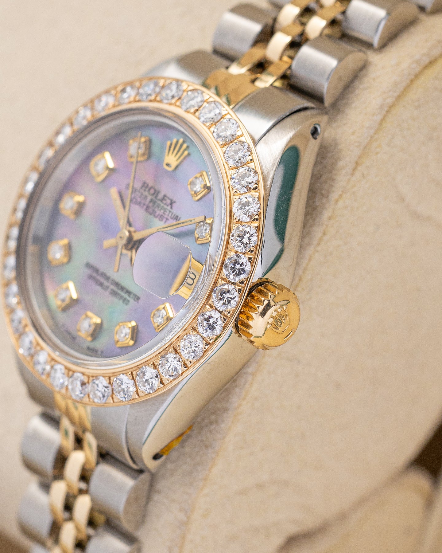 Custom Diamond Rolex Datejust 6917 Watch | Noah's Fine Watches and Jewelry Dallas