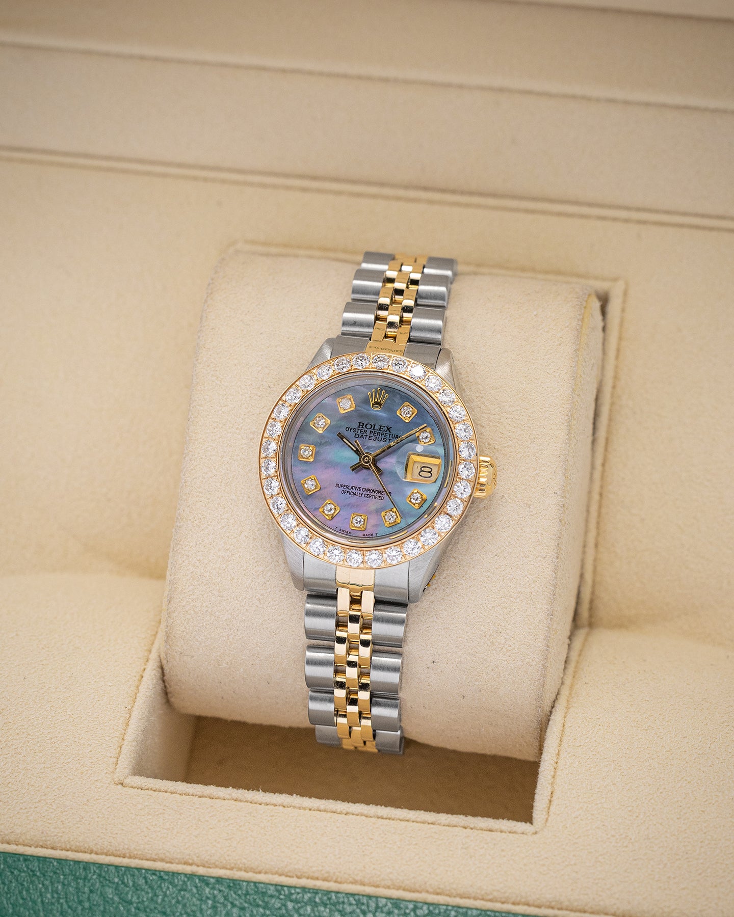 Custom Diamond Rolex Datejust 6917 Watch | Noah's Fine Watches and Jewelry Dallas