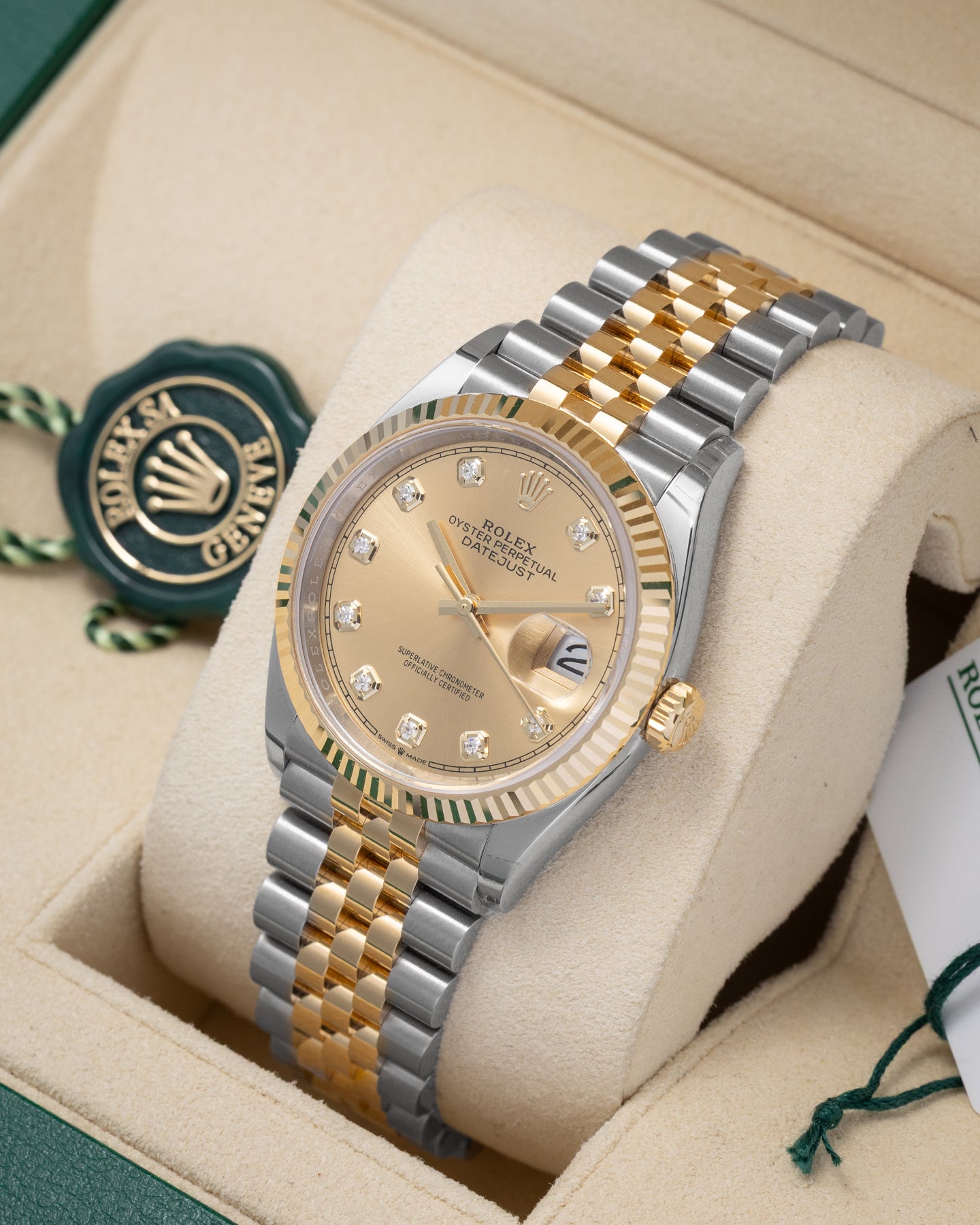 Rolex Datejust Champagne Diamond 126233 | Noah's Fine Watches Dallas, Texas