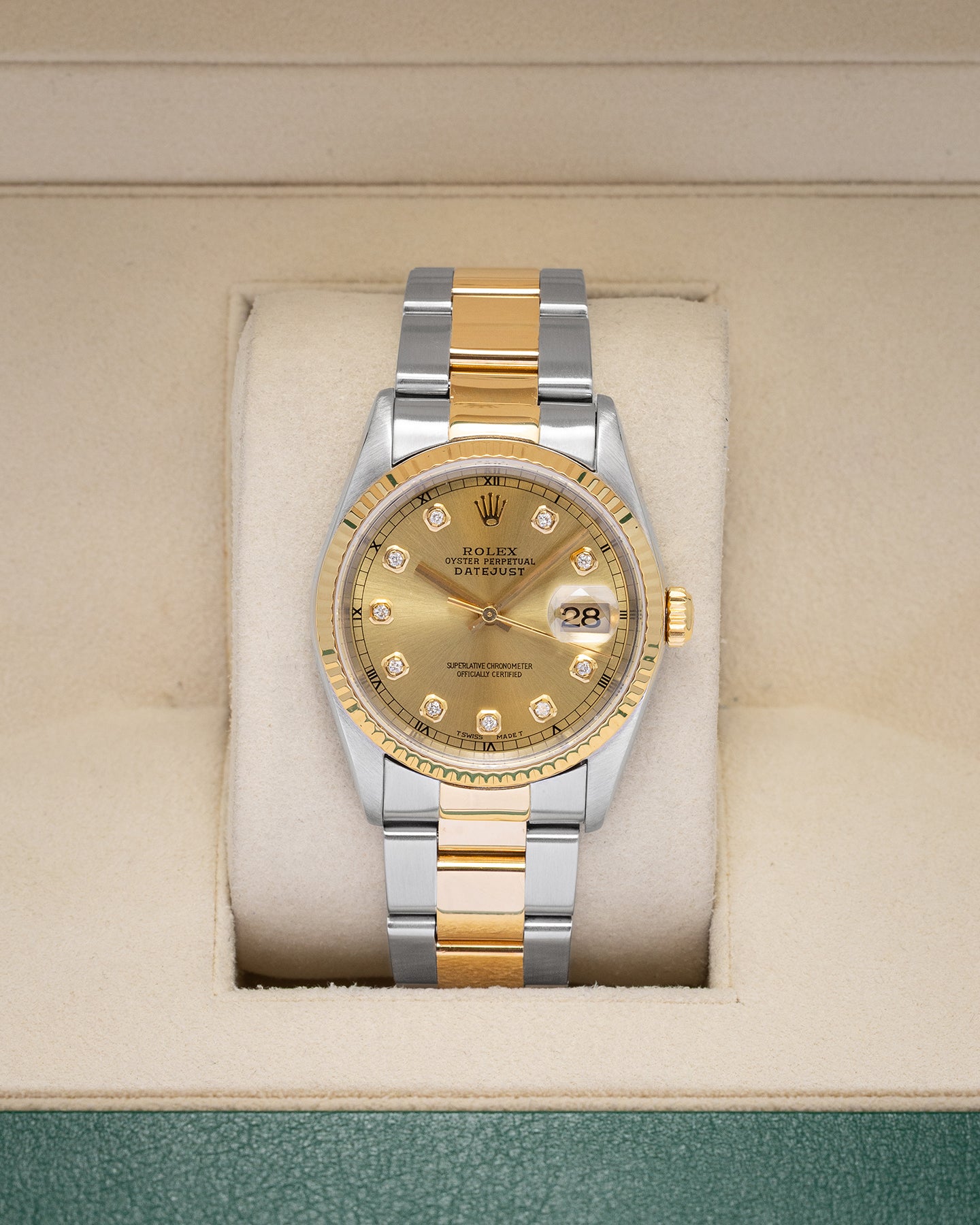 Rolex Datejust Champagne Diamond 16233 | Noah's Fine Watches Frisco, TX