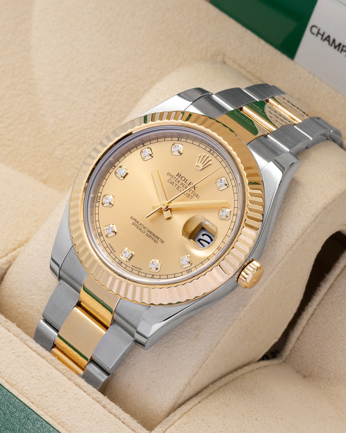 エクセレントゴージャス Rolex Datejust Champagne Diamonds 116333 – Noah's Fine Watches