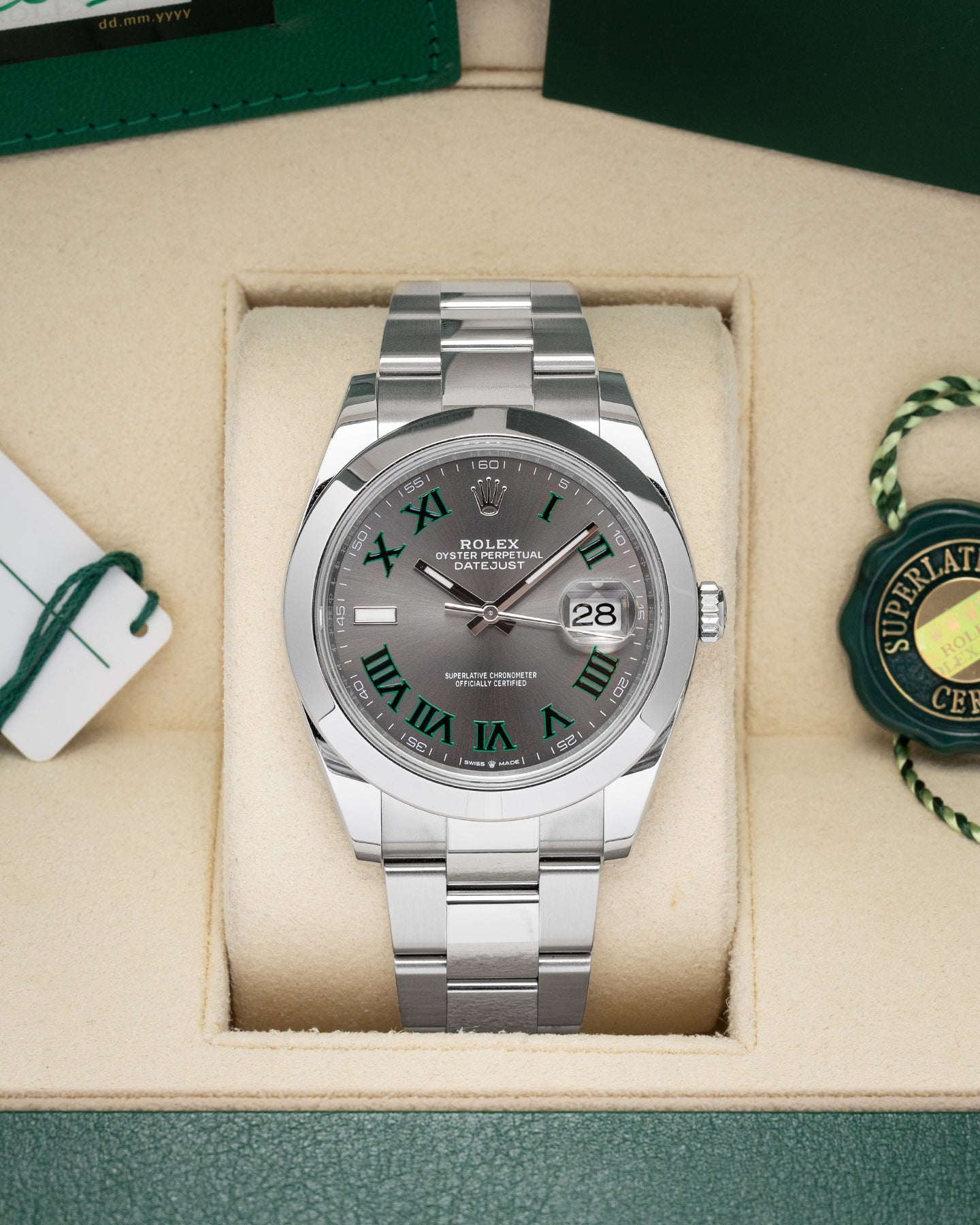 2025 Rolex Datejust Slate Wimbledon 126300 | Noah's Fine Watches Dallas, TX