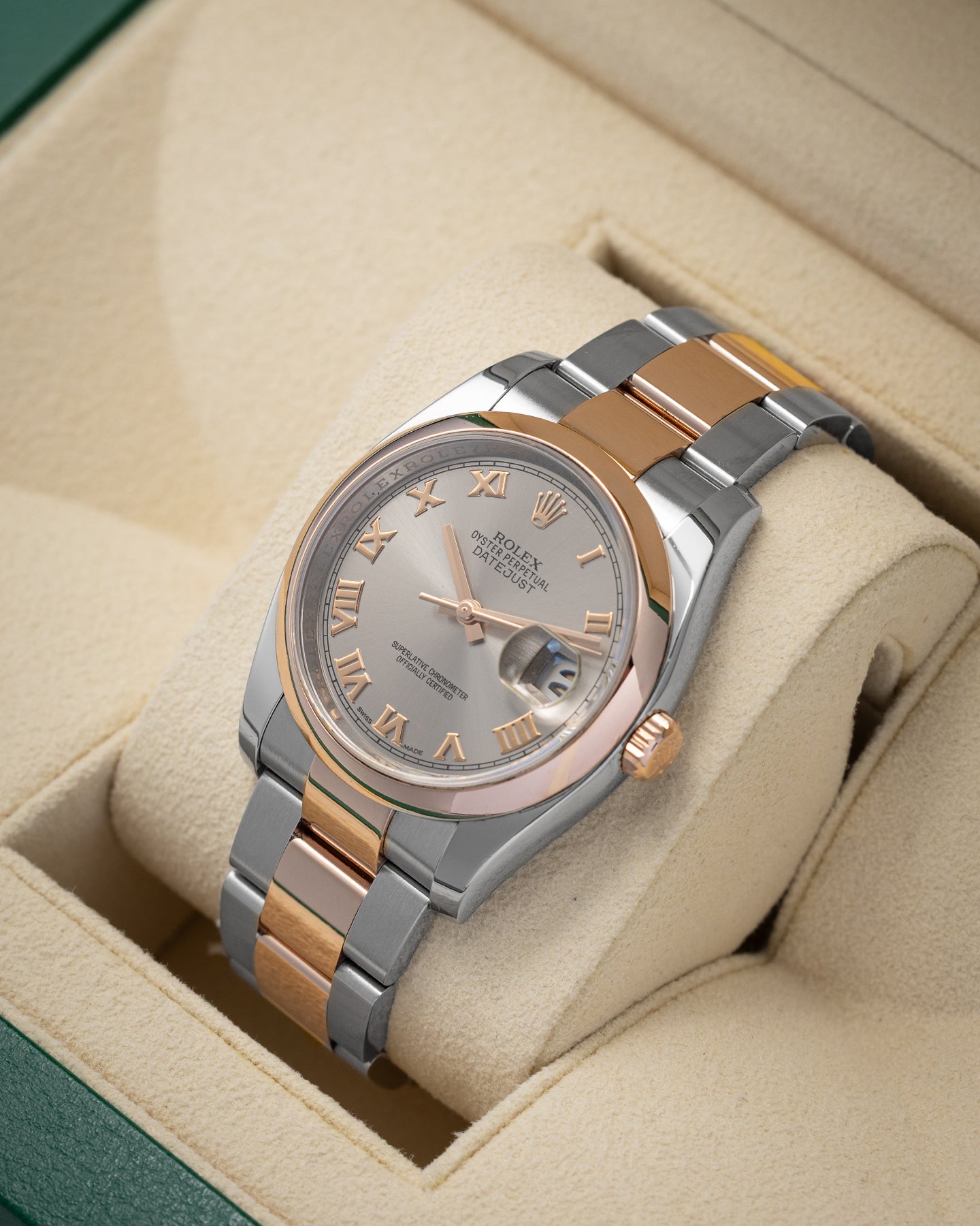 Rolex Datejust Steel Rose Gold 36 116201 | Noah's Fine Watches Dallas, Texas