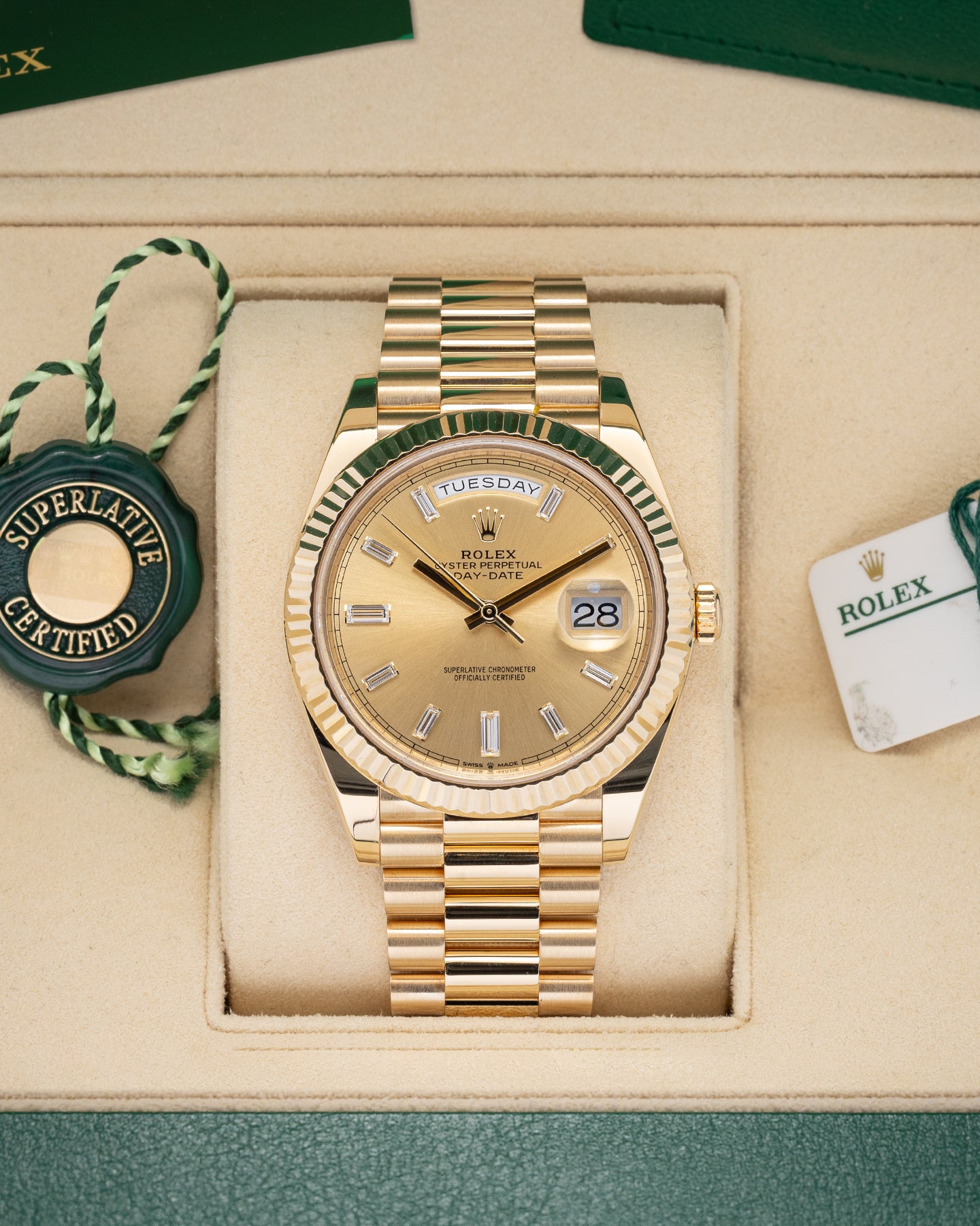 YG Day Date 228238 President Rolex Watch | Noah's Fine Watches and Jewelry Texas