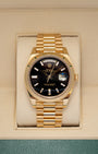 Rolex Day-Date Onyx Diamond 228238 | Noah's Fine Watches and Jewelry