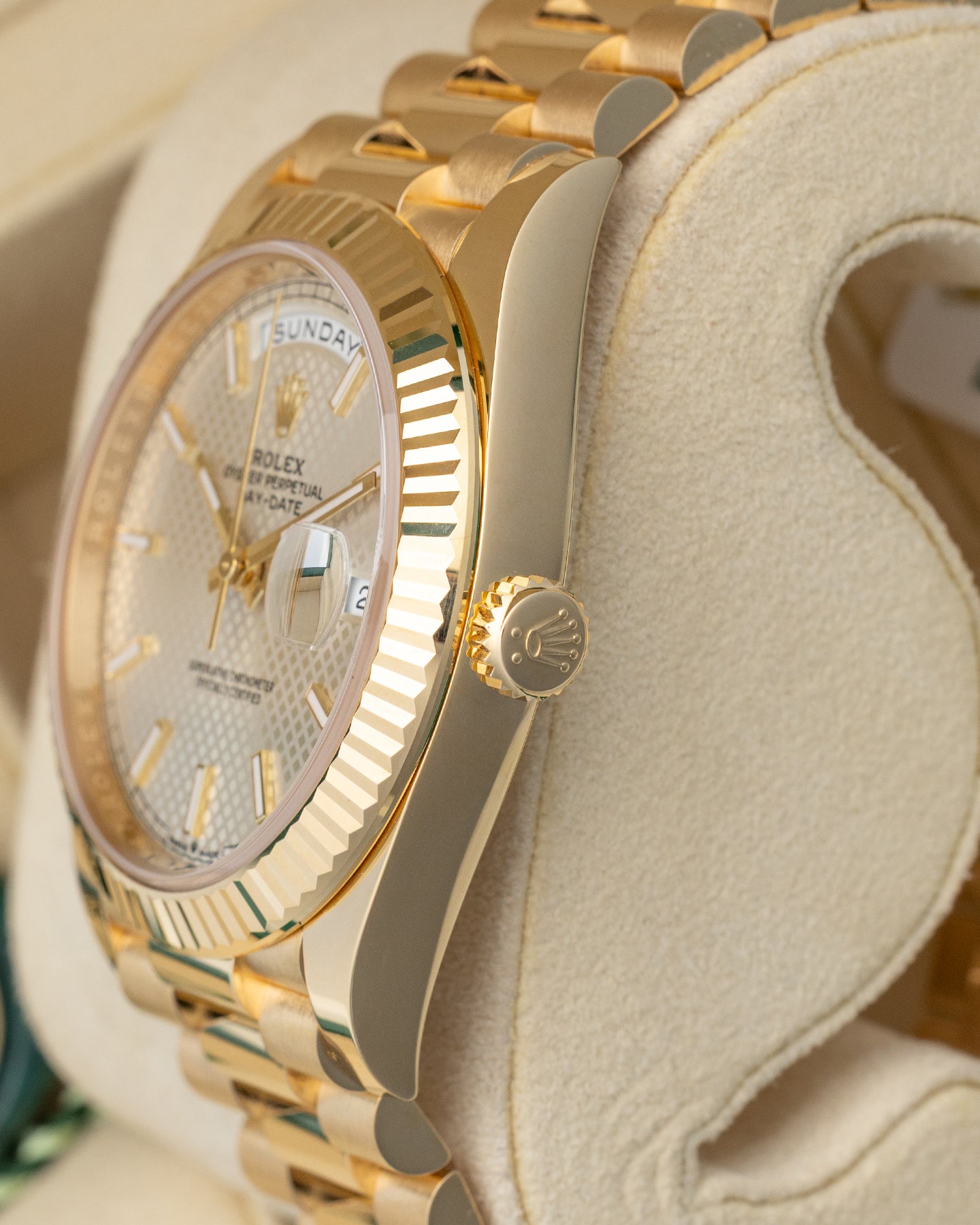Rolex Day-Date Silver Motif 228238 | Noah's Fine Watches and Jewelry