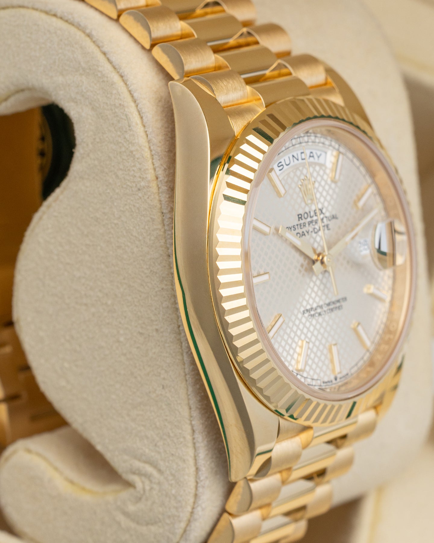 Rolex Day-Date Silver Motif 228238 | Noah's Fine Watches and Jewelry
