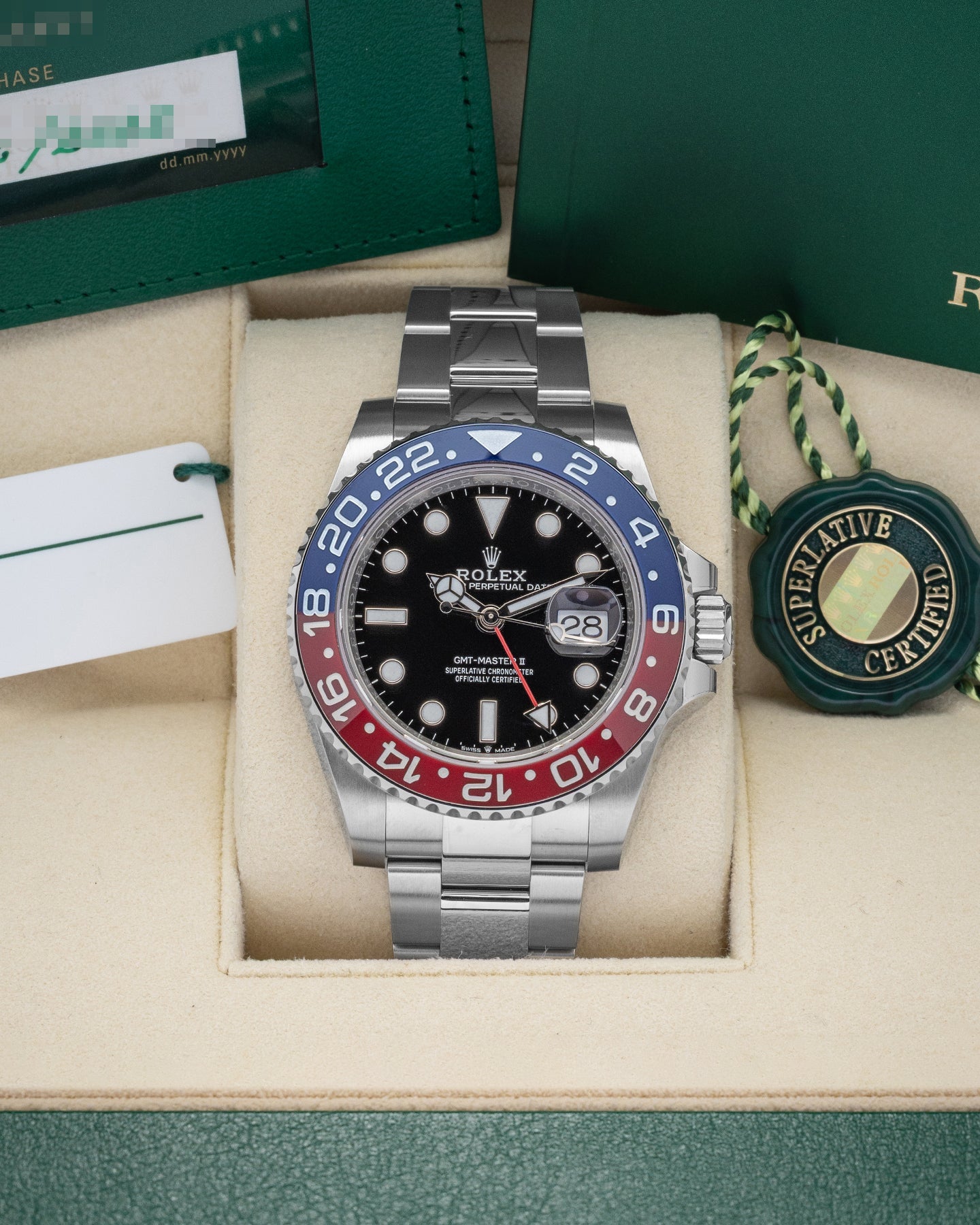Rolex GMT-Master II 126710BLRO at Noah's Fine Watches in Frisco, Texas